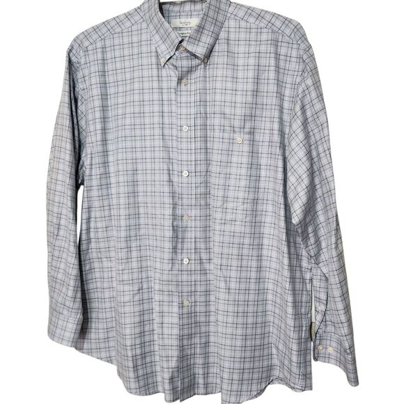 Turnbury shirt For Men Size XL Gray Button Down European Fabric Plaid - Picture 1 of 10
